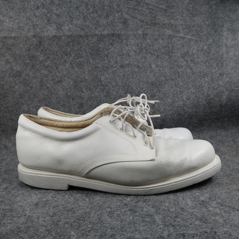 Rockers Shoes Mens 10 Derby Oxford Classic White Lace Up Dress Retro Vintage